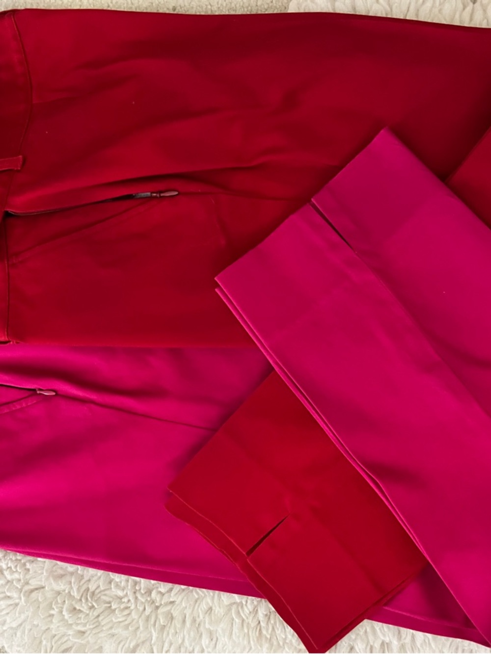 Ralph Lauren Fuchsia and Red Colorblock Trousers